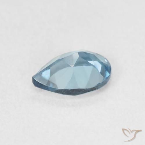 Topazio Blu London naturale da 0.90 ct, Forma a pera, VS
