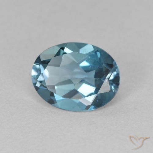 Topazio Blu London naturale da 2.15 ct, Ovale, VVS-VS