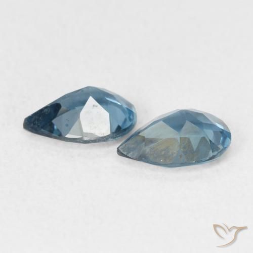 Gemme di Topazio Blu London naturale da 1.51 ct, Forma a pera, VVS-VS