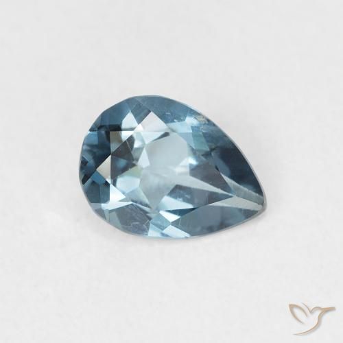 Topazio Blu London naturale da 0.89 ct, Forma a pera, VS