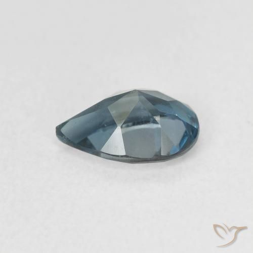 Topazio Blu London naturale da 0.89 ct, Forma a pera, VS