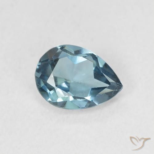 Topazio Blu London naturale da 0.92 ct, Forma a pera, VS