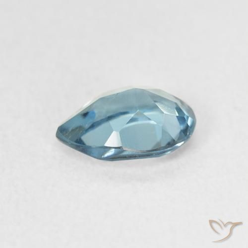 Topazio Blu London naturale da 0.92 ct, Forma a pera, VS