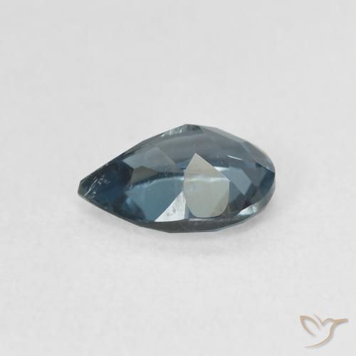 Topazio Blu London naturale da 0.86 ct, Forma a pera, VS