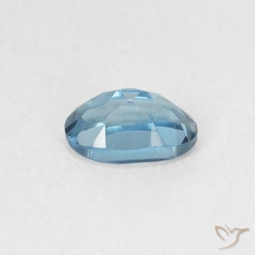 Topazio Blu London naturale da 0.64 ct, Ovale, VVS