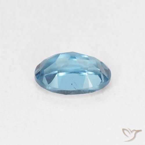 Topazio Blu London naturale da 0.65 ct, Ovale, VVS