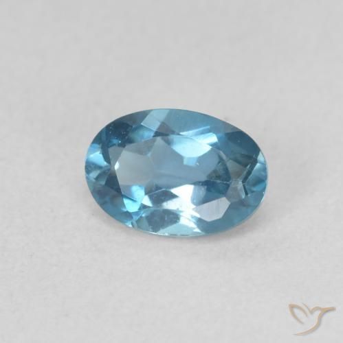 Topazio Blu London naturale da 0.59 ct, Ovale, VVS