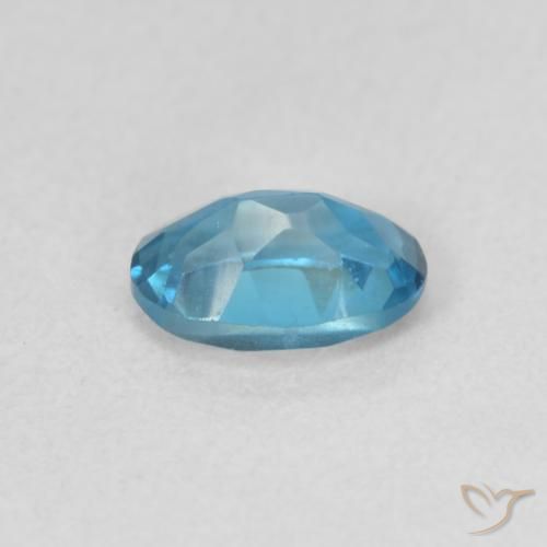 Topazio Blu London naturale da 0.59 ct, Ovale, VVS