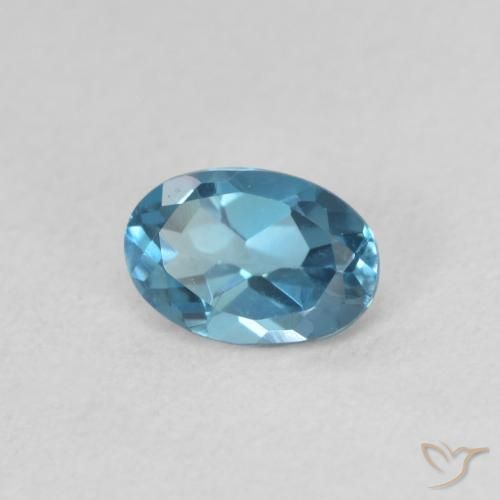Topazio Blu London naturale da 0.53 ct, Ovale, VVS