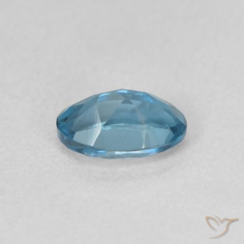 Topazio Blu London naturale da 0.61 ct, Ovale, VVS