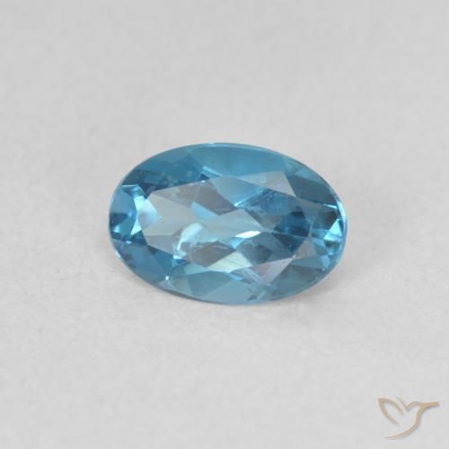 Topazio Blu London naturale da 0.50 ct, Ovale, VVS