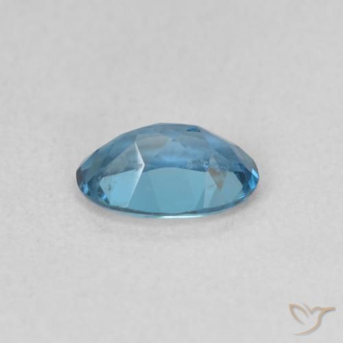 Topazio Blu London naturale da 0.50 ct, Ovale, VVS