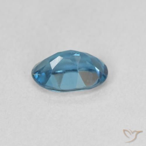 Topazio Blu London naturale da 0.56 ct, Ovale, VVS