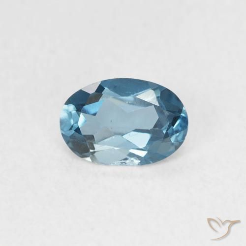 Topazio Blu London naturale da 0.56 ct, Ovale, VVS