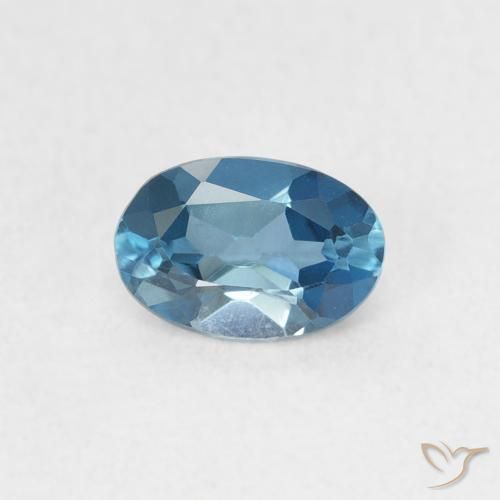 Topazio Blu London naturale da 0.57 ct, Ovale, VVS