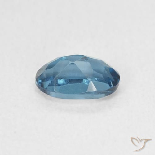Topazio Blu London naturale da 0.65 ct, Ovale, VVS