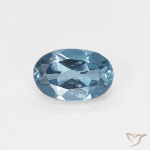 0.62ct Naturale Blu London Topazio, Ovale, VVS
