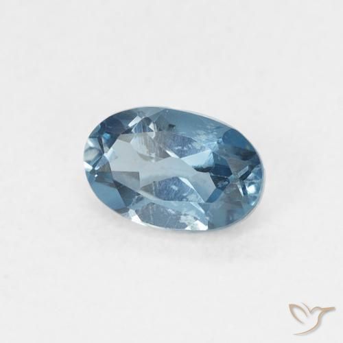 Topazio Blu London naturale da 0.62 ct, Ovale, VVS
