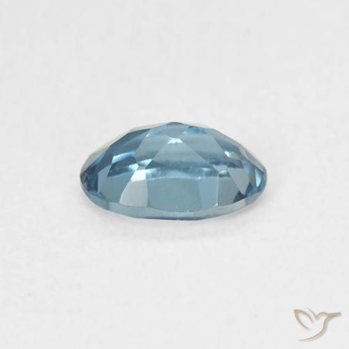 Topazio Blu London naturale da 0.55 ct, Ovale, VVS