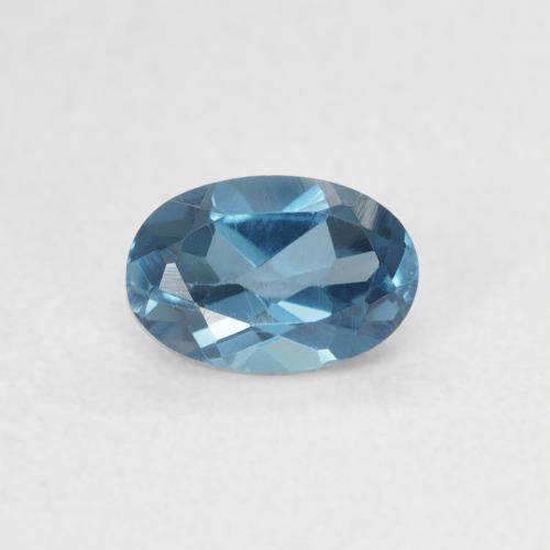 Topazio Blu London naturale da 0.61 ct, Ovale, VVS