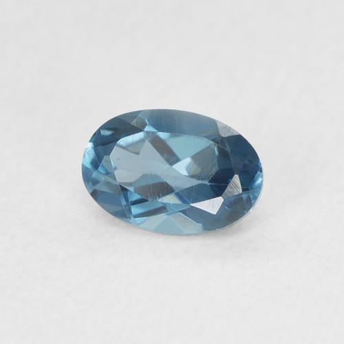 Topazio Blu London naturale da 0.61 ct, Ovale, VVS
