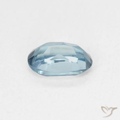 Topazio Blu London naturale da 0.60 ct, Ovale, VVS