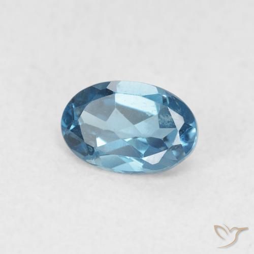 Topazio Blu London naturale da 0.63 ct, Ovale, VVS