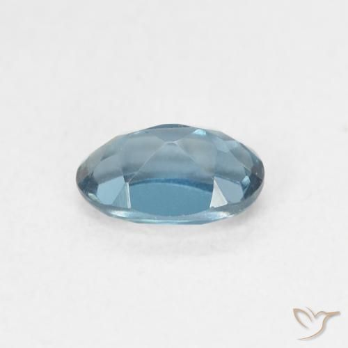Topazio Blu London naturale da 0.63 ct, Ovale, VVS