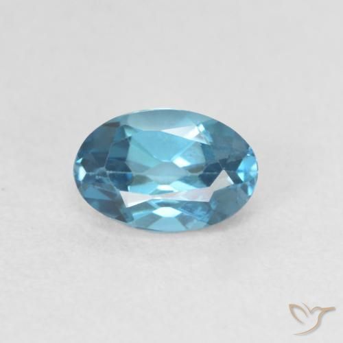 Topazio Blu London naturale da 0.66 ct, Ovale, VVS