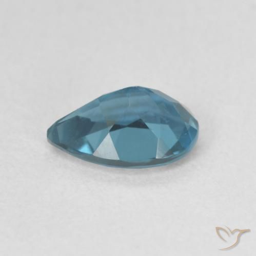 Topazio Blu London naturale da 0.73 ct, Forma a pera, VVS