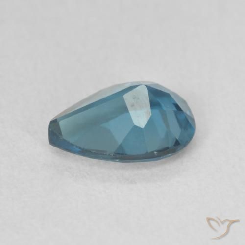 Topazio Blu London naturale da 0.77 ct, Forma a pera, VVS