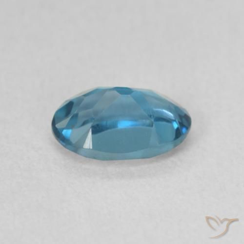 Topazio Blu London naturale da 0.67 ct, Ovale, VVS