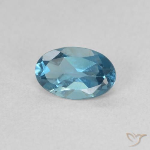 Topazio Blu London naturale da 0.53 ct, Ovale, VVS