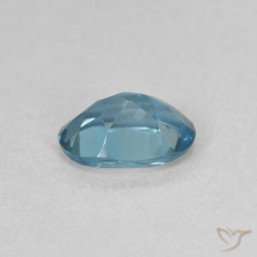Topazio Blu London naturale da 0.60 ct, Ovale, VVS