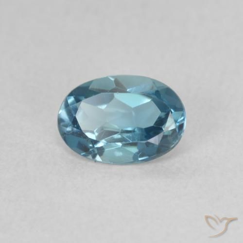 Topazio Blu London naturale da 0.55 ct, Ovale, VVS