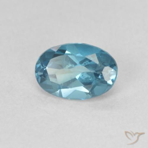 Topazio Blu London naturale da 0.68 ct, Ovale, VVS