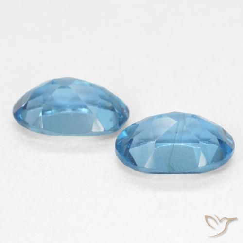 Gemme di Topazio Blu London naturale da 1.16 ct, Ovale, VVS-VS