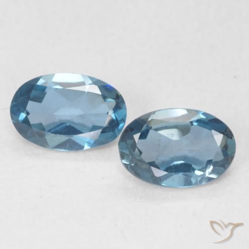0.92ctw Naturale Blu London Topazio, Ovale, VS