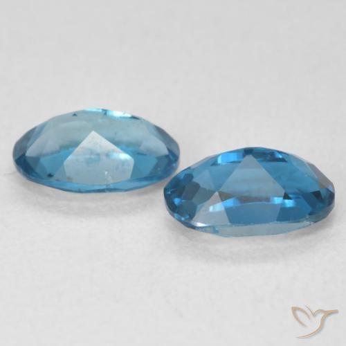 Gemme di Topazio Blu London naturale da 1.14 ct, Ovale, Trasparente