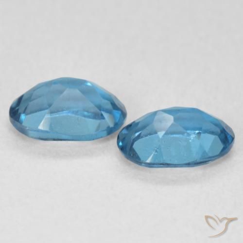 Gemme di Topazio Blu London naturale da 1.18 ct, Ovale, VS