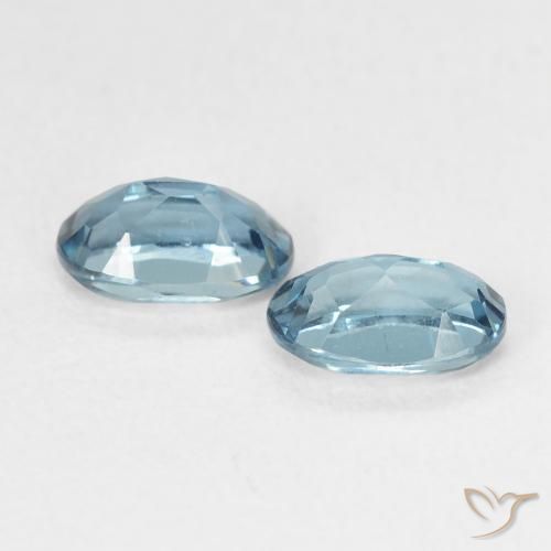 Gemme di Topazio Blu London naturale da 1.22 ct, Ovale, VVS-VS