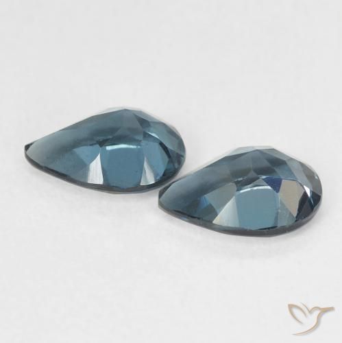 Topazio naturale blu da 1,51 ct, taglio a pera, VVS-VS