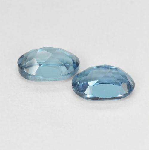 Topazio naturale blu da 1,31 ct, taglio ovale, VVS-VS