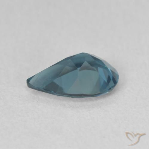 Topazio Blu London naturale da 0.68 ct, Forma a pera, VVS-VS