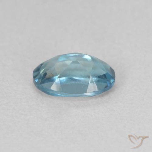 Topazio Blu London naturale da 0.65 ct, Ovale, VVS-VS