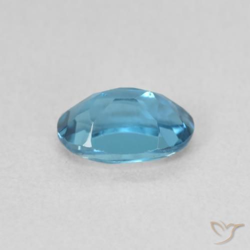 Topazio Blu London naturale da 0.67 ct, Ovale, VVS-VS