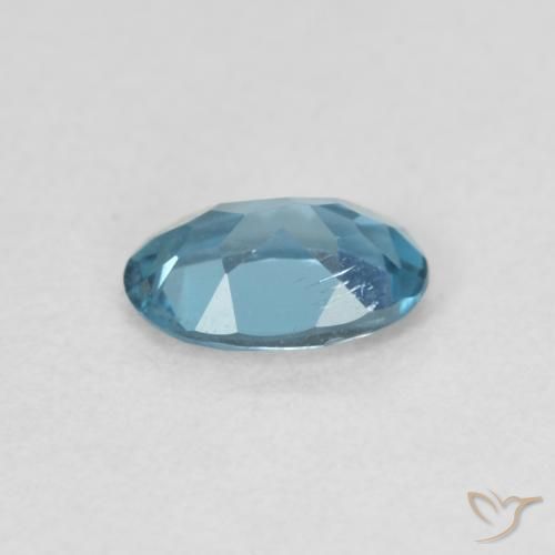Topazio Blu London naturale da 0.54 ct, Ovale, VVS-VS