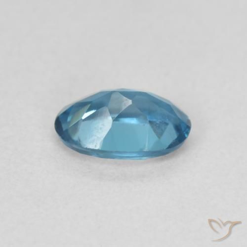 Topazio Blu London naturale da 0.60 ct, Ovale, VVS-VS