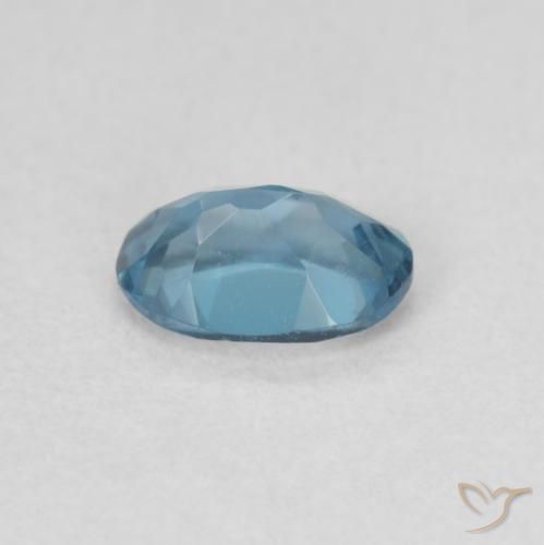 Topazio Blu London naturale da 0.61 ct, Ovale, VVS-VS