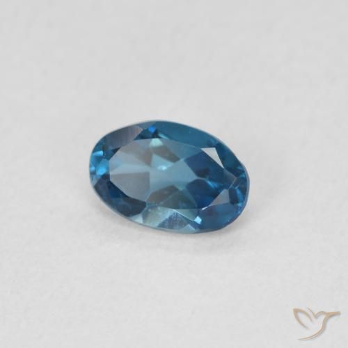 Topazio Blu London naturale da 0.52 ct, Ovale, VS
